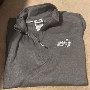 NHL Washington Capitals Charcoal Zip-Up Sweater